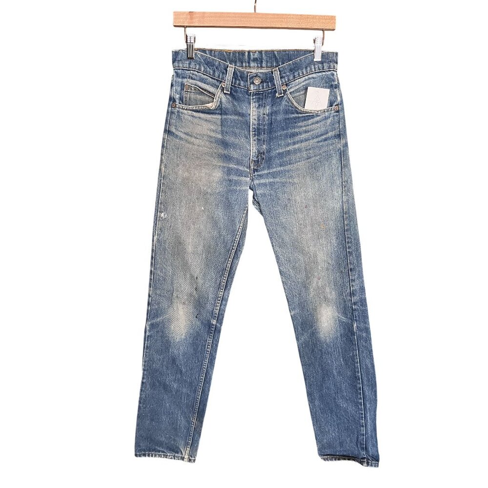 Vintage 1978 Levis 505 Orange Tab Mens Jeans Blue Denim Straight Leg 30x33